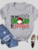 Christmas funny letter print T-shirt