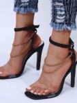 Fashion Square Toe High Heel Sandals