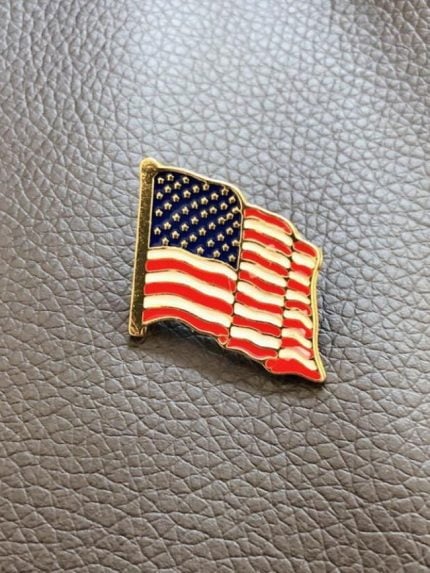 American Flag Alloy Brooch