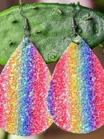 Wholesale Colorful Gradient Glitter Earrings