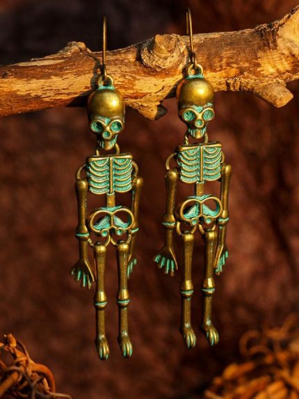 Wholesale Fashion Unique Metal Skull Earrings