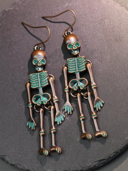 Wholesale Fashion Unique Metal Skull Earrings