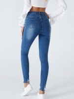 Wholesale Frayed Stretch Skinny Jeans