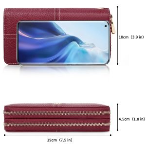 Wholesale Solid Color Wallet With Camellia Ornament