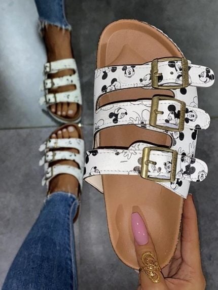 Wholesale Cartoon Print Buckle Decor Beach Sandals