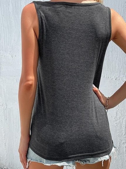 Wholesale Casual Irregular Hem Button Vest