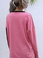 Wholesale Color Block Casual Long Sleeve T-Shirt