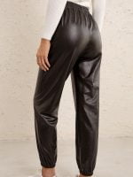 Wholesale Drawstring Waist Leather Pants