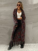 Wholesale Fringed Long Cardigan Sweater