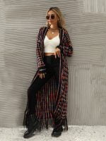 Wholesale Fringed Long Cardigan Sweater