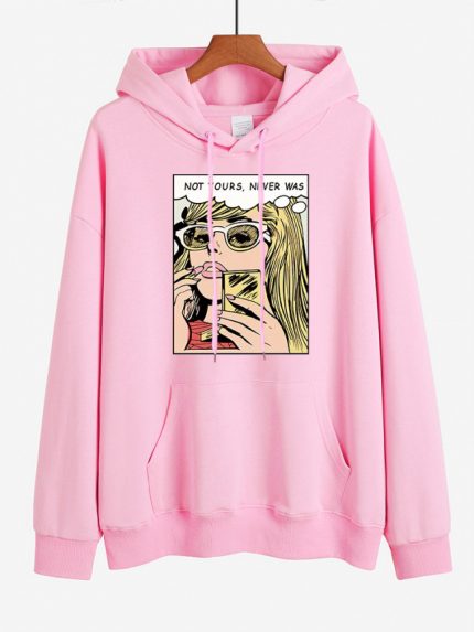 Wholesale Fun Comic Print Fleece Hoodie