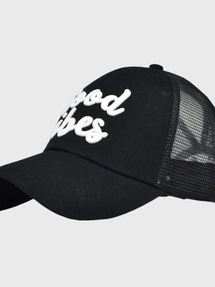 Wholesale Good Vibes Mesh Hollow Out Baseball Cap