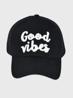 Wholesale Good Vibes Mesh Hollow Out Baseball Cap