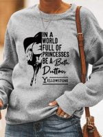 Wholesale IN A WORLD Print Fleece Sweatshirt