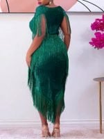 Wholesale Irregular Sexy Tassel Sequin Dress