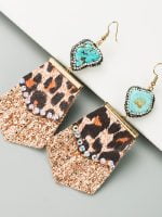 Wholesale Leopard Fringe Sequin Earrings