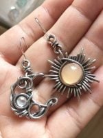 Wholesale Retro Sun Moon Earrings