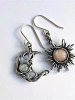 Wholesale Retro Sun Moon Earrings