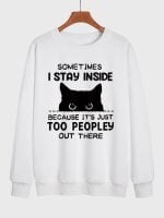 Wholesale STAY INSIDE Print Fleece Sweatshirt