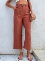 Wholesale Solid Color Loose Cropped Pants