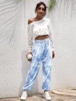 Wholesale Tie-Dye Elastic Waist Lounge Pants