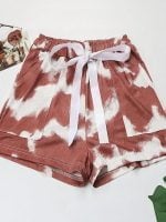 Wholesale Tie Dye Pocket Elastic Waist Shorts