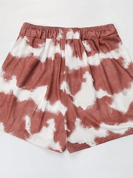 Wholesale Tie Dye Pocket Elastic Waist Shorts