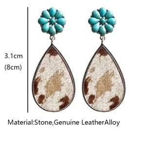 Wholesale Western Vintage Print Earrings