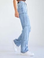 5 Pocket High Rise Straight Leg Jeans