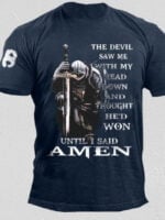 AMEN Printed Short Sleeve Casual T-Shirt