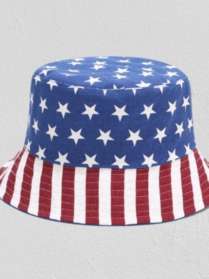 American Flag Print Reversible Hat