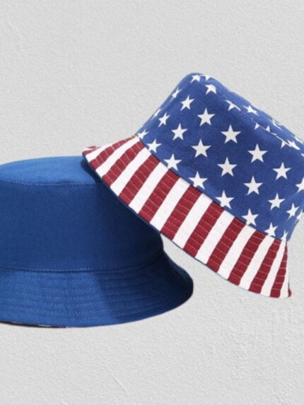 American Flag Print Reversible Hat