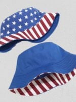 American Flag Print Reversible Hat