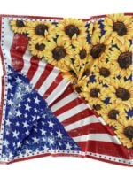 American Flag Sunflower Print Scarves