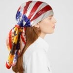 American Flag Sunflower Print Scarves