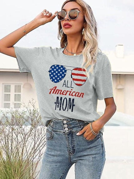 American flag element print short-sleeved T-shirt