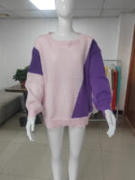 Wholesale Asymmetric Colorblock Knitted Sweater