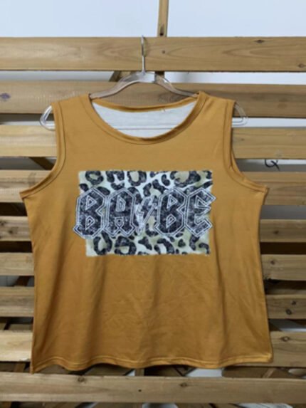 BABE Leopard Sleeveless Tank Top