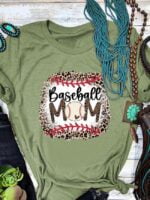 BASEBALL MOM short-sleeved printed T-shirt