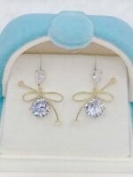 Bow Rhinestone Elegant Earrings