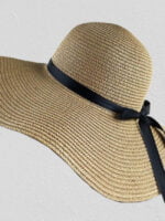 Bow Ribbon Big Brim Straw Hat