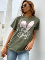 Wholesale Bunny ears letter print T-shirt