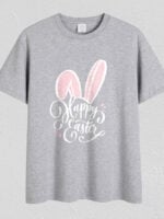 Wholesale Bunny ears letter print T-shirt