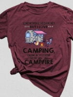 Wholesale CAMPING Letter Print Casual T-Shirt