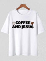 COFFEE AND JESUS Print Kid T-Shirt