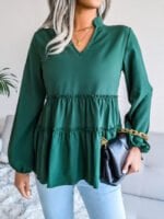 Casual Balloon Sleeve Chiffon Shirt