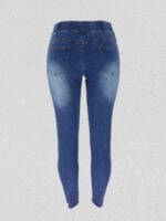 Casual Drawstring Elastic Waist Jeans