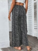 Casual Floral Wide Leg Pants-Wholesale