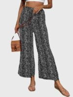 Casual Floral Wide Leg Pants-Wholesale