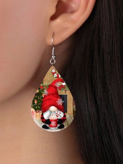 Christmas Santa Leather Earrings